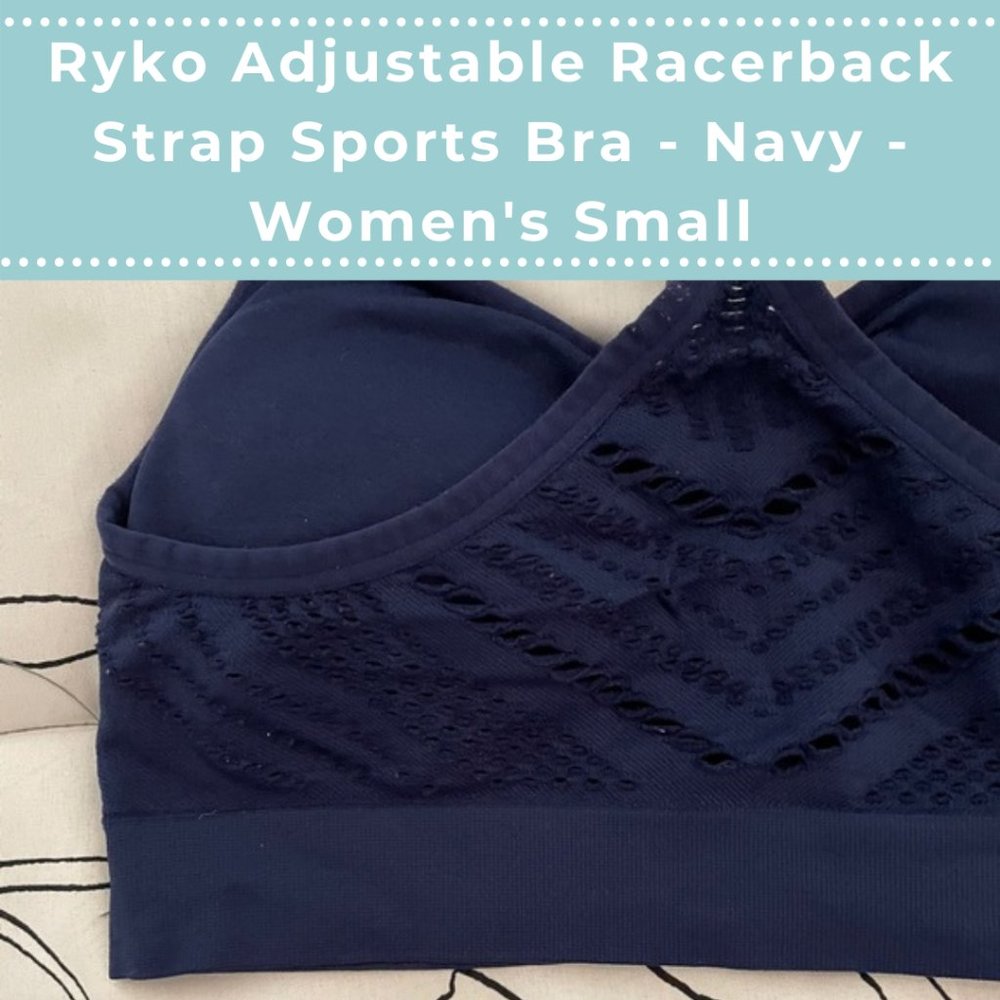 Ryko Adjustable Racerback Strap Sports Bra - Navy